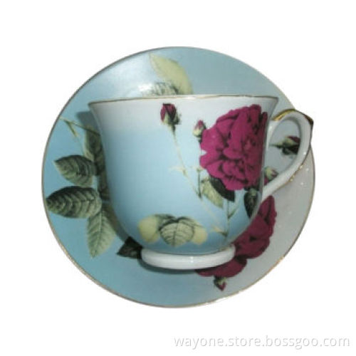 220cc Cup and Saucer, Used to Drink Coffee and Tea, Dishwasher and Microwave Safe